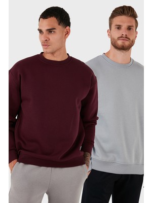 Buratti Regular Fit Bisiklet Yaka Şardonlu 2'li Paket Sweat Erkek Sweat 5905255S2
