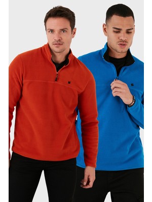 Buratti Slim Fit Anti-Pilling Tüylenme Yapmayan Bato Yaka Şardonlu 2'li Paket Polar Erkek POLAR 5906001S2