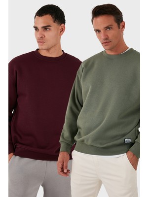 Buratti Regular Fit Bisiklet Yaka Şardonlu 2'li Paket Sweat Erkek Sweat 5905255S2
