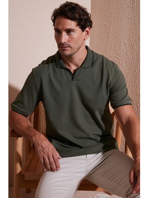 Buratti Pamuklu Regular Fit Şerit Detaylı Polo Yaka T Shirt Erkek Polo Yaka T Shirt 5902964