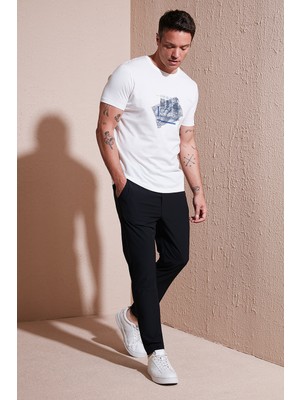 Buratti Streç Regular Fit Normal Bel Düz Paça Jogger Pantolon Erkek Pantolon CF25617801