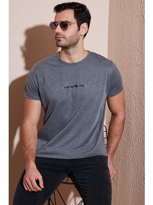 Buratti Pamuklu Slim Fit Bisiklet Yaka T Shirt Erkek T Shirt 541WIND