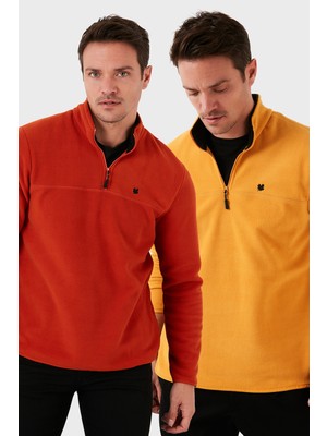 Buratti Slim Fit Anti-Pilling Tüylenme Yapmayan Bato Yaka Şardonlu 2'li Paket Polar Erkek POLAR 5906001S2
