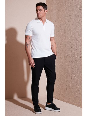Buratti Streç Regular Fit Normal Bel Düz Paça Jogger Pantolon Erkek Pantolon CF25617953