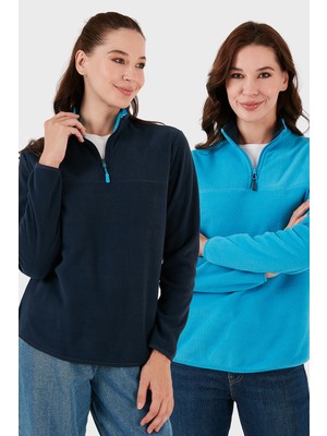 Lela Slim Fit Yumuşak Dokulu Anti-Pilling Tüylenme Yapmayan 2'li Paket Polar Bayan Polar 5907000S2