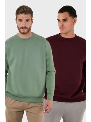 Buratti Regular Fit Bisiklet Yaka Şardonlu 2'li Paket Sweat Erkek Sweat 5905255S2