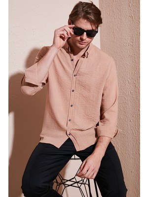 Buratti Regular Fit Uzun Kollu Düğmeli Yaka Gömlek Erkek Gömlek CF25S116777