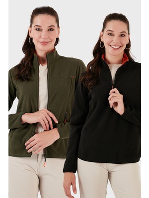 Lela Slim Fit Yumuşak Dokulu Anti-Pilling Tüylenme Yapmayan 2'li Paket Polar Bayan Polar 590700200S2