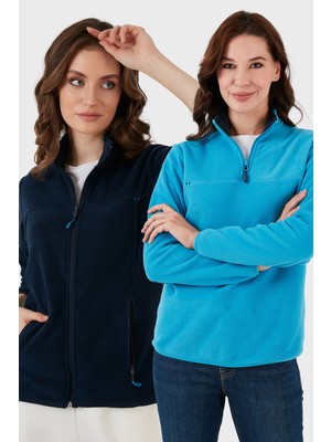 Lela Slim Fit Yumuşak Dokulu Anti-Pilling Tüylenme Yapmayan 2'li Paket Polar Bayan Polar 590700200S2