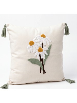 Cicim Home Bohem Dekoratif Punch Kırlent Kılıfı 43×43 cm Püsküllü
