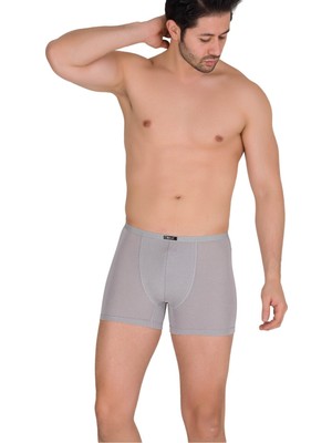 Berrak Modal Erkek Boxer 4'lü-Gri Melanj-M