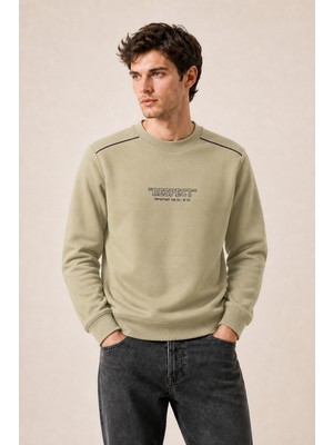 Redline Respect Bisiklet Yaka Regular Fit Kışlık Sweatshirt Çağla