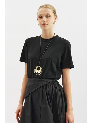 Manuka BASIC KISA KOLLU T-SHIRT SİYAH