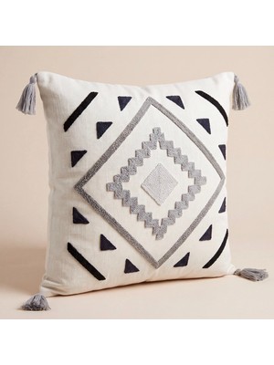 Cicim Home Bohem Dekoratif Punch Kırlent Kılıfı 43×43 cm Püsküllü