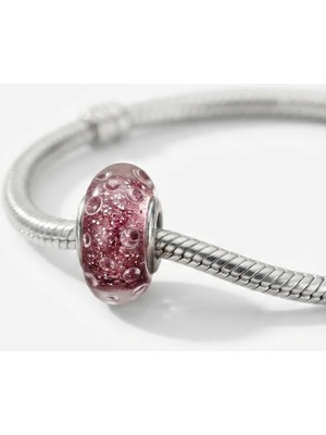 Kadın Bordo Renk Sim Detay Murono Charm