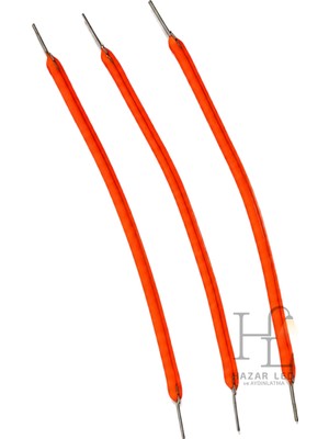 Hazar Led 3 Volt 60MM Esnek LED Filament Kırmızı Retro Tungsten Filament 5 Adet
