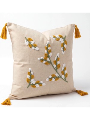 Cicim Home Bohem Dekoratif Punch Kırlent Kılıfı 43×43 cm Püsküllü