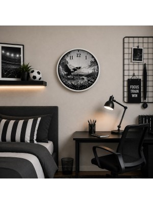 Teknoparkx Beyaz Özgür Kanatlar Taraftar Temalı 40 x 40 cm Metal Duvar Saati