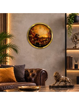 MiraLive Altın Zafer Taraftar Temalı 40 x 40 cm Metal Duvar Saati