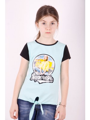 Toontoy Kız Çocuk Superior Baskılı Tişört