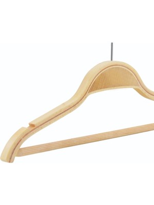 Nyn Ahşap 8000 3-7 Yaş 30cm Barlı Çocuk Askısı Naturel Renk 6 Adet