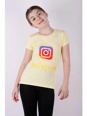 Toontoy Kız Çocuk Insagram Baskılı Tişört