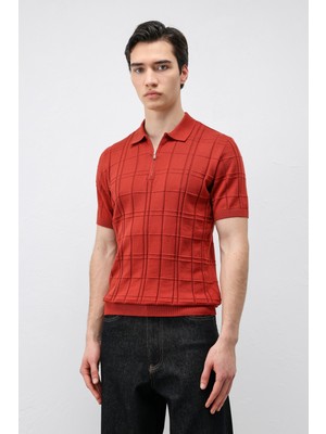 Antioch Kareli Desenli Erkek Triko T-Shirt