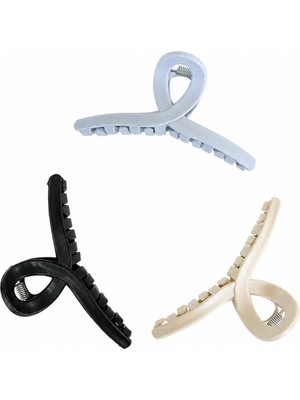 Tupek Store 3'lü Sonsuzluk Toka Seti – Farklı Renklerde Mandal Saç Tokası, Sonsuzluk Model Saç 8x3 cm