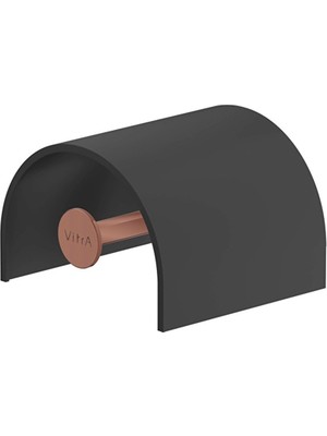 Vitra Origin Siyah Kapaklı Tuvalet Kağıtlığı Soft Bakır A4488829