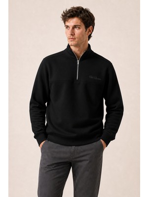 Redline Krivs Bisiklet Yaka Regular Fit Kışlık Sweatshirt Siyah