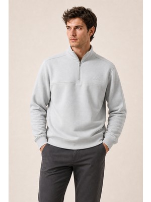 Redline Knel Regular Fit Kışlık Yeni Sezon Erkek Sweatshirt Gri