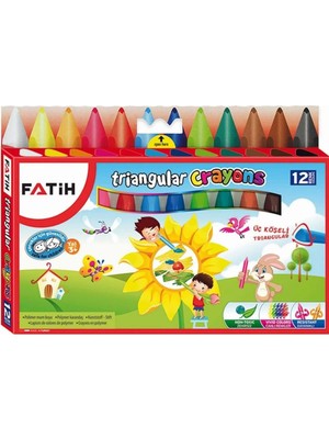 Mikasso Crayon Boya 12 Renk Jumbo Üçgen 50290 Turuncu
