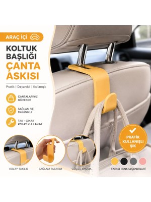 Araç Içi Koltuk Başlığı Çanta Askısı – Pratik Çanta ve Poşet Askı Aparatı