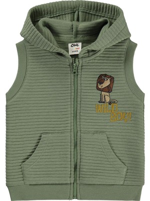 Civil Baby Aslan Nakışlı 6-18 Ay Yelek - Yeşil