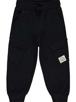Civil Boys Basic Kargo Cepli 2-5 Yaş Eşofman Altı - Siyah