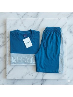Tarık Erkek Çocuk Pijama Takımı Mavi - 7-8 Yaş
