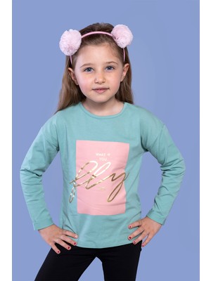 Toontoy Kız Çocuk  Baskılı Tişört