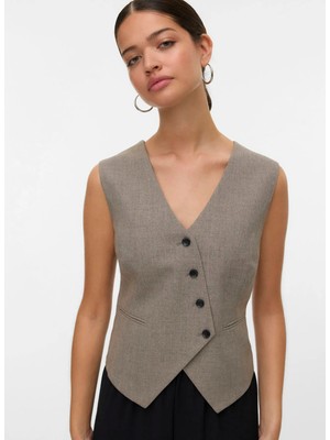 Vero Moda Vizon Kadın V Yaka Yelek 10341274-171210 Tcx