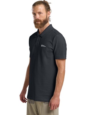 Jack Wolfskin Essential Polo M Lacivert Erkek Polo Tshirt