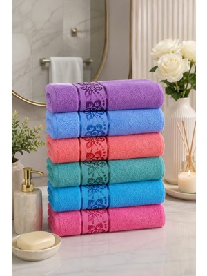 Mela Home Nelia 30*50 cm 6'lı Mutfak Havlusu - El ve Yüz Havlusu - Kurulama Bezi %100 Pamuklu