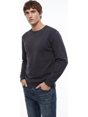Dockers Antrasit Erkek Regular Fit Sweatshirt D2620148003_SMALL Logo Sweatshirt