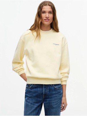 Tommy Jeans Sarı Kadın Sweatshirt DW0DW23583ZF9