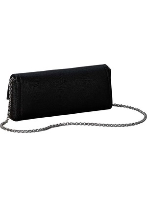 Calvin Klein Siyah Kadın Çapraz Çanta Emblem Hw Pebble Clutch