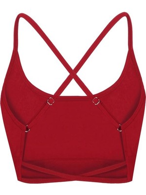 Goat Spirit Pro Seamless Askılı Crop - Bordo Em-31