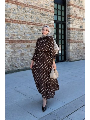 Riella Butik Ela Puantiyeli Tesettür Takım