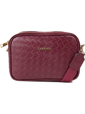 Carrera Bordo Kadın Çapraz Çanta CARBYN06  Kare Bordo