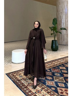 Riella Butik Alara Tensel Kumaş Tesettür Elbise