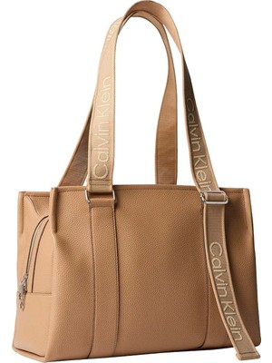 Calvin Klein Siyah Kadın Tote Çanta Webbıng Adj Strap Tote