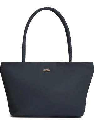 Tommy Hilfiger Siyah Kadın Tote Çanta Th Marına Hobo/tote Nylon