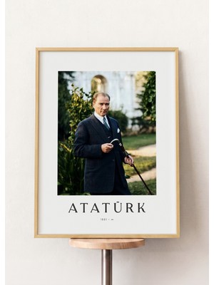 Pena Tablo Atatürk Renkli Ahşap Çerçeveli Tablo